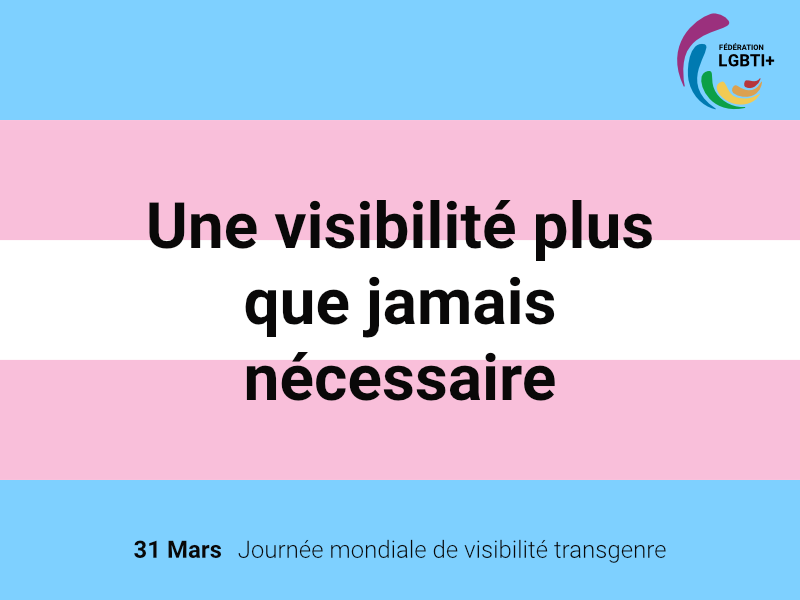 Visuel du communiqué pour la Journée mondiale de visibilité transgenre 2023